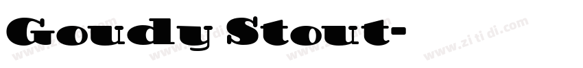 Goudy Stout字体转换